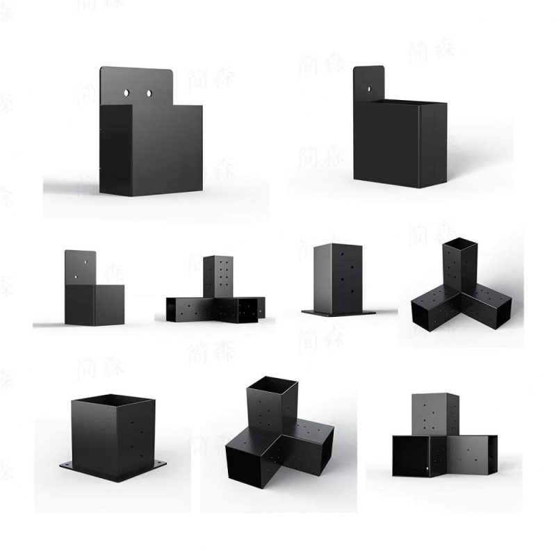 Black-Power-Coated-Post-Anchor-Pole-Ground-with-fine-invisibility-weld-technique