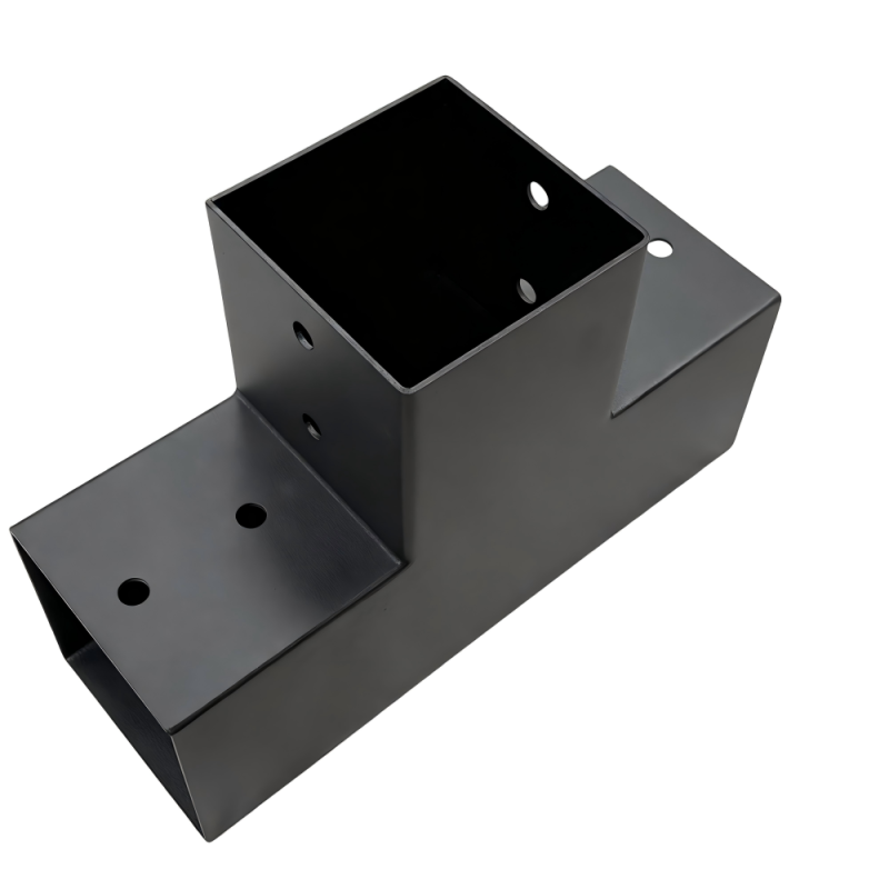 Black-Power-Coated-Post-Anchor-Pole-Ground-with-fine-invisibility-weld-technique