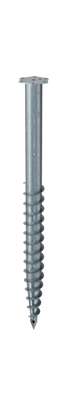 Hot DIP Galvanized Ground Screw Anchor with M Shape Hexagonal Flange Straight Tube