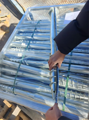 HDG DIY Ground Screw Anchor with M Shape Shrink Tube Hexagonal Flange