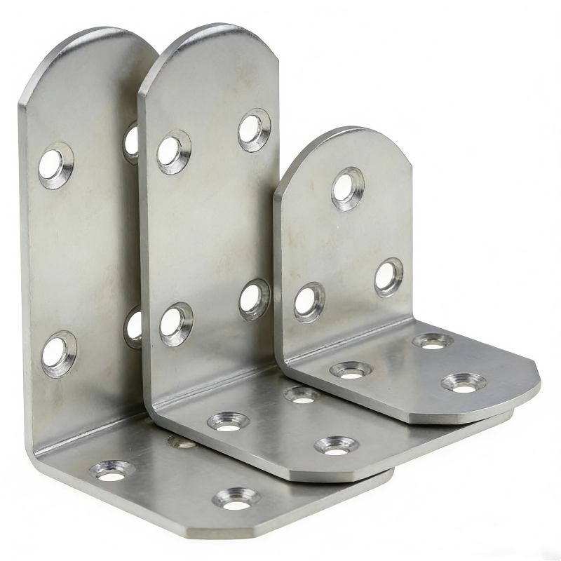 Round Edge L Shape Galvanized Steel Good Quality Angle Brackets Wood Connector