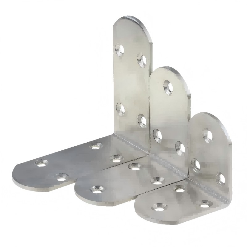 Round Edge L Shape Galvanized Steel Good Quality Angle Brackets Wood Connector
