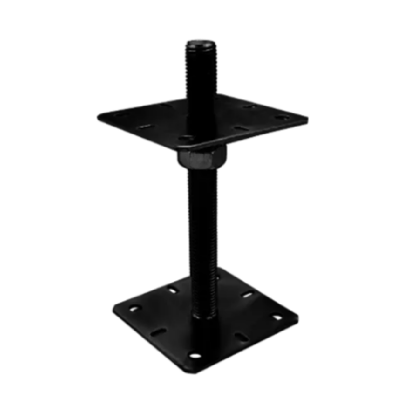 Heavy Duty Galvanised Adjustable Double Plate Bolt Down Post Base Bracket
