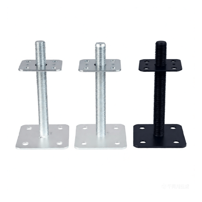 Heavy Duty Galvanised Adjustable Double Plate Bolt Down Post Base Bracket