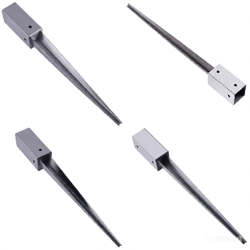 Fence Post Spike Anchor Square HDG or Penatration Galvanising